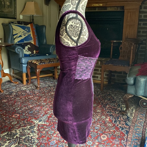 Free People | Purple Velvet | Mini Dress - Picture 4 of 6